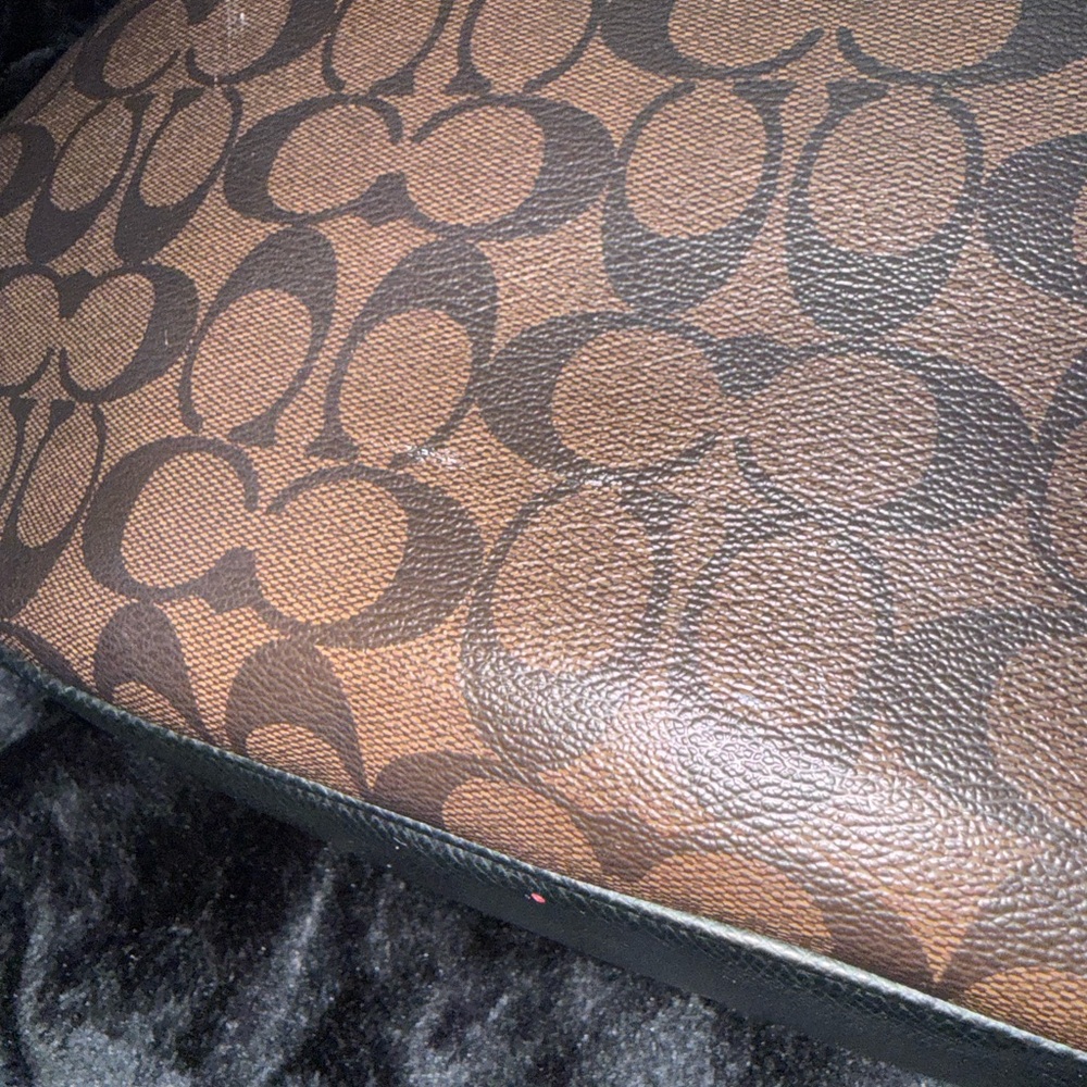 Coach Harvey East West Convertible Signature Brown and Black Hobo Bag F38300 - Picture 5 of 13